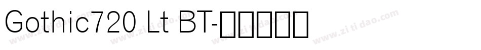 Gothic720 Lt BT字体转换